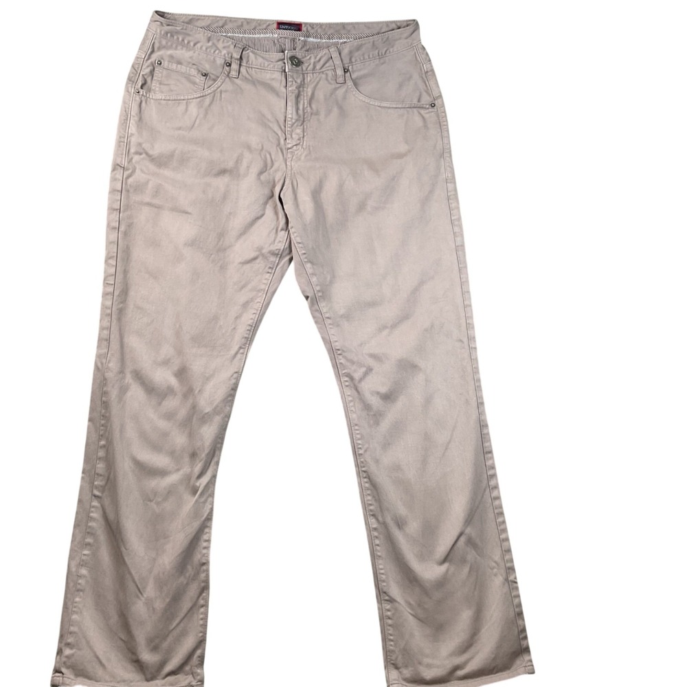 UNTUCKit Relaxed Fit Pants Mens 36x32(31) see pics Brown  Pima Cotton Stretch
